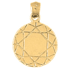 Yellow Gold-plated Silver Diamond Pendant