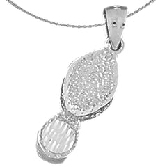 Sterling Silver Jewelers Loop Pendant (Rhodium or Yellow Gold-plated)
