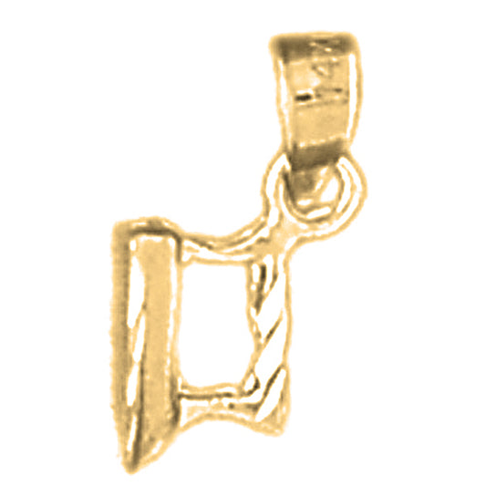 Yellow Gold-plated Silver Iron Pendant