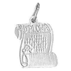 Sterling Silver Diploma Pendant