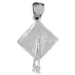 Sterling Silver Grauation Cap. Hat Pendant