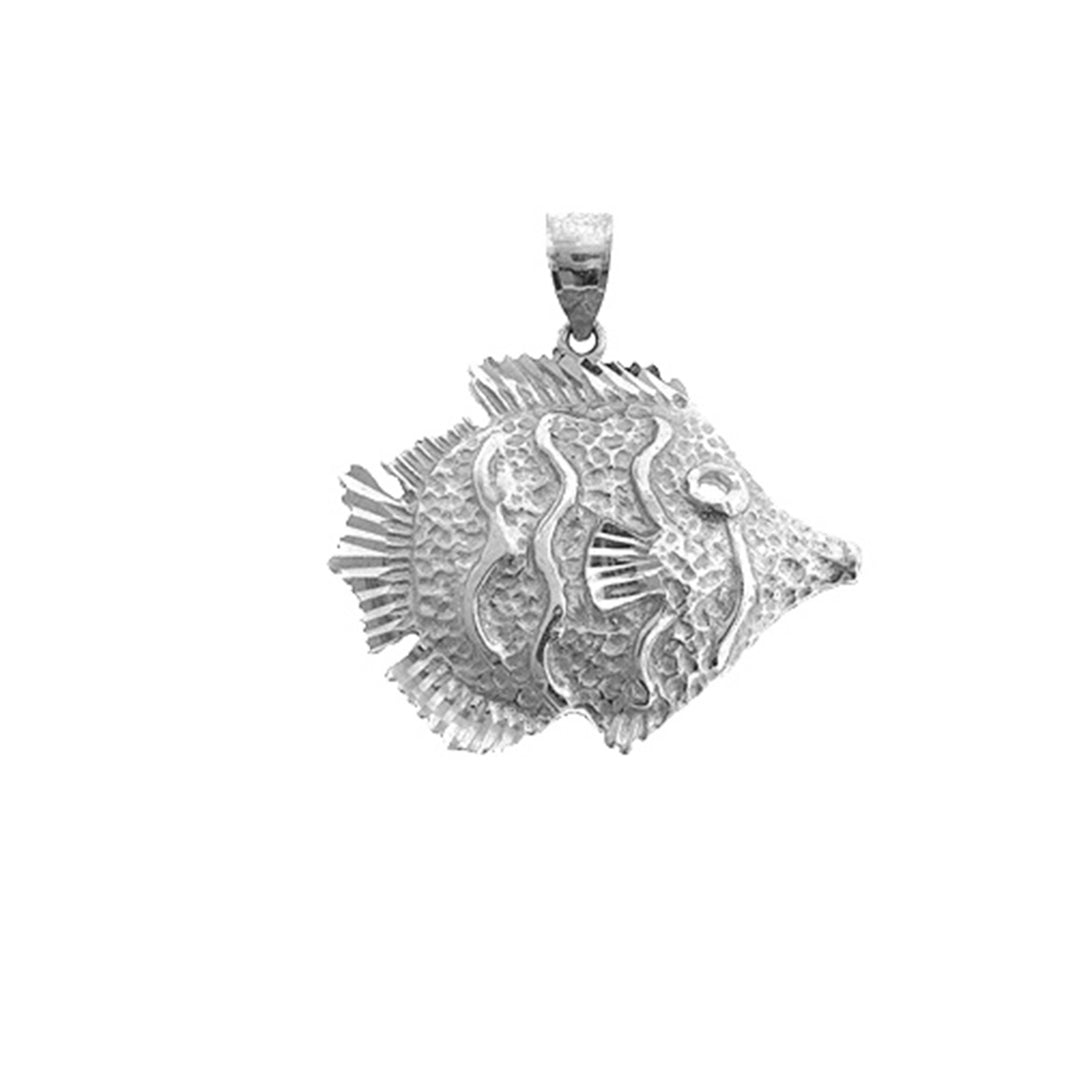 Sterling Silver Tropical Angelfish Pendant