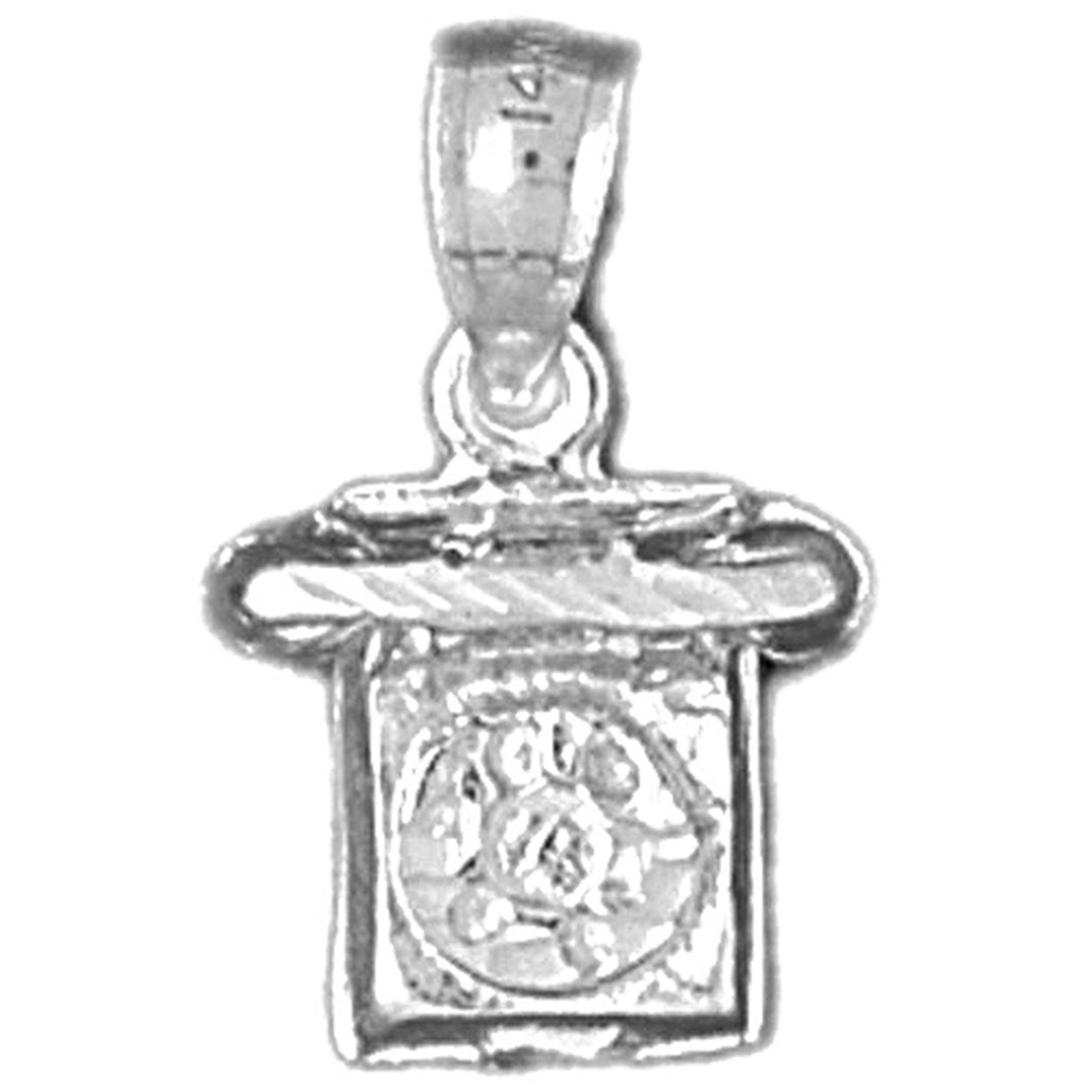Sterling Silver Telephone Pendant