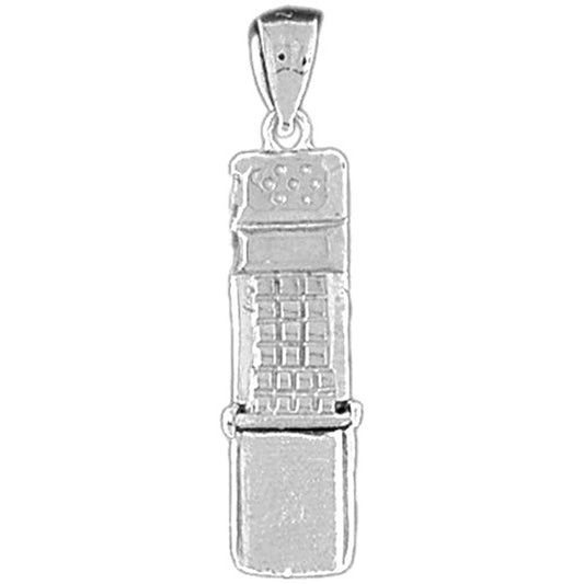 Sterling Silver Moveable Cellular Phone Pendant