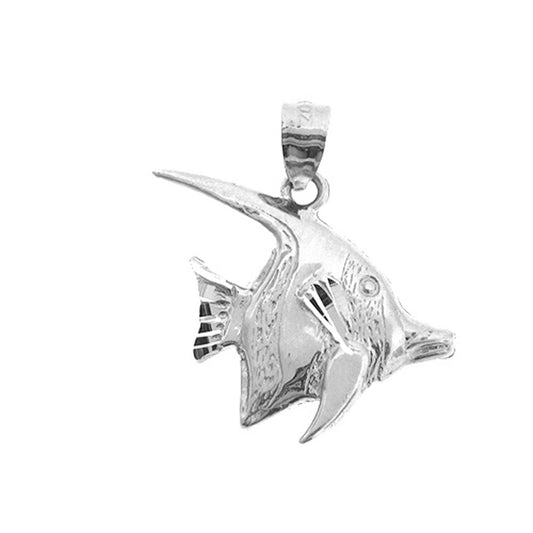 Sterling Silver Tropical Angelfish Pendant