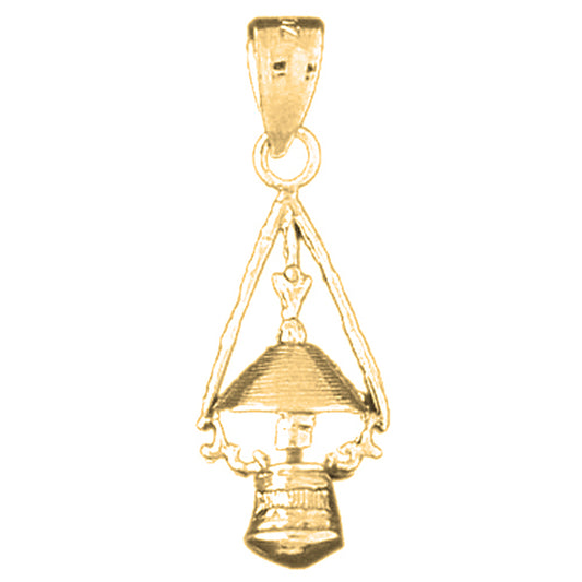 Yellow Gold-plated Silver Lantern Pendant