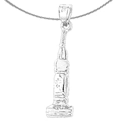 Sterling Silver Vacuum Pendant (Rhodium or Yellow Gold-plated)