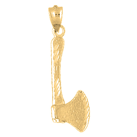 Yellow Gold-plated Silver Ax Pendant