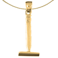 Colgante de hacha de plata de ley (chapado en rodio o oro amarillo)