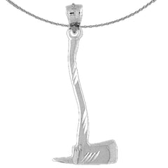Sterling Silver Ax Pendant (Rhodium or Yellow Gold-plated)