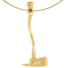 Sterling Silver Ax Pendant (Rhodium or Yellow Gold-plated)