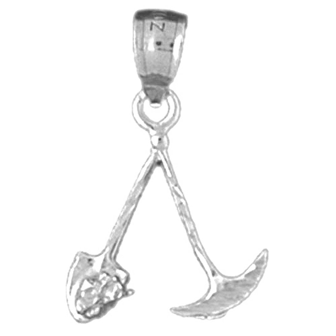 Sterling Silver Miners Tools Pendant