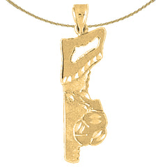 Sterling Silver Saw Pendant (Rhodium or Yellow Gold-plated)