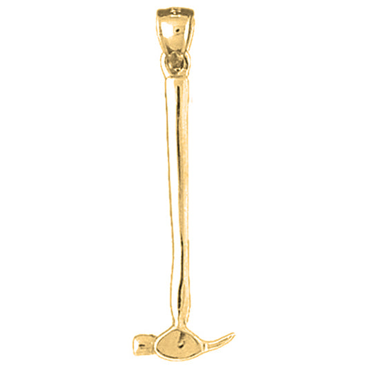 Yellow Gold-plated Silver Hammer Pendant