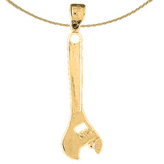 Colgante de llave ajustable en plata de ley (bañado en rodio o oro amarillo)
