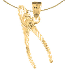 Zangenanhänger aus Sterlingsilber (rhodiniert oder gelbvergoldet)
