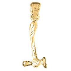 Yellow Gold-plated Silver Hammer Pendant