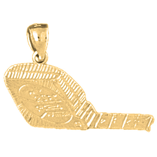 Yellow Gold-plated Silver Blower Pendant