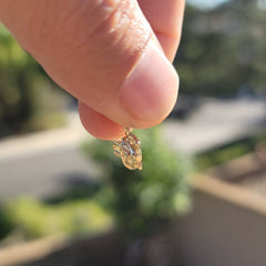 Colgante de sierra de cadena de plata de ley (bañado en rodio o oro amarillo)