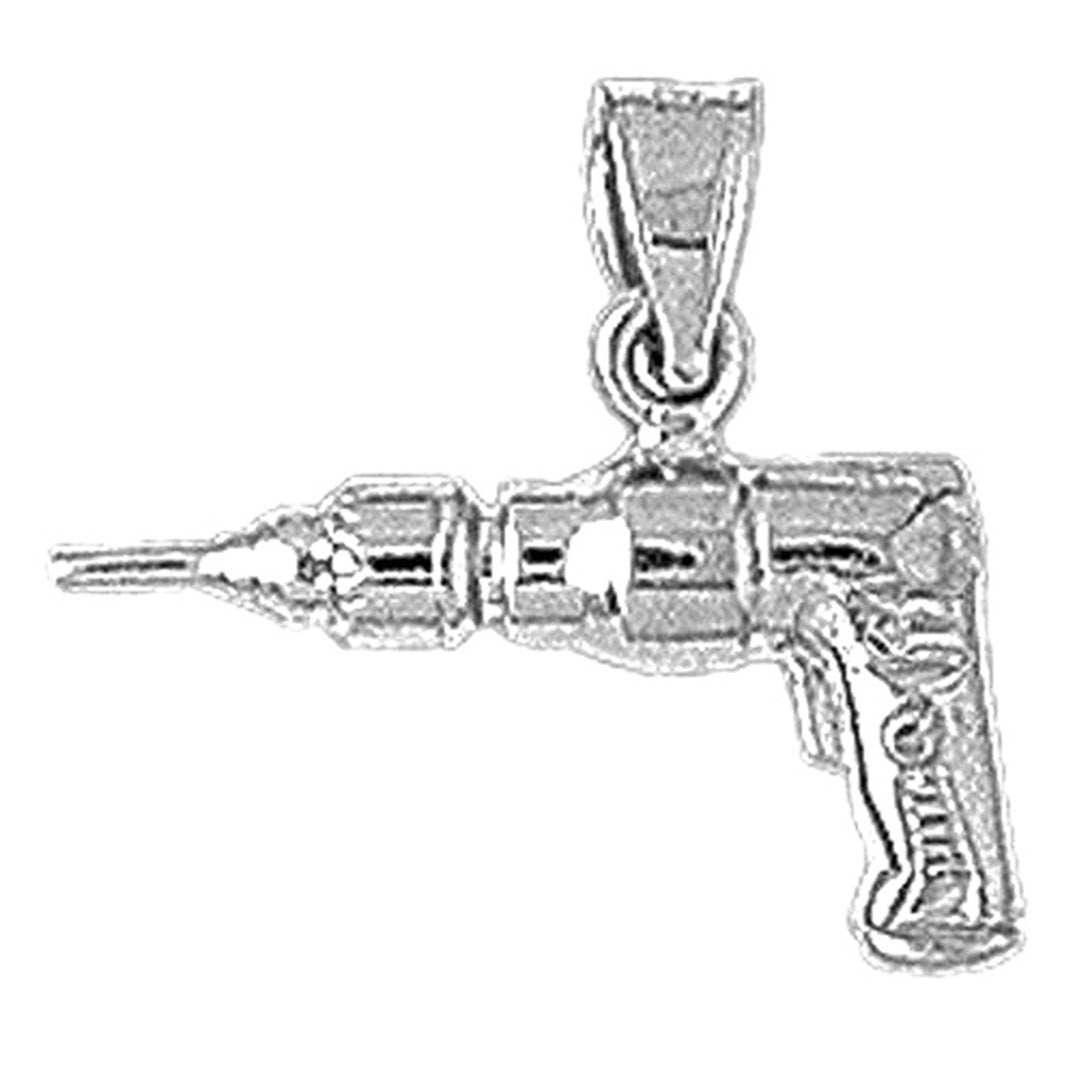 Sterling Silver Power Drill Pendant