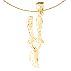 10K, 14K or 18K Gold 3D Snipping Tool Pendant