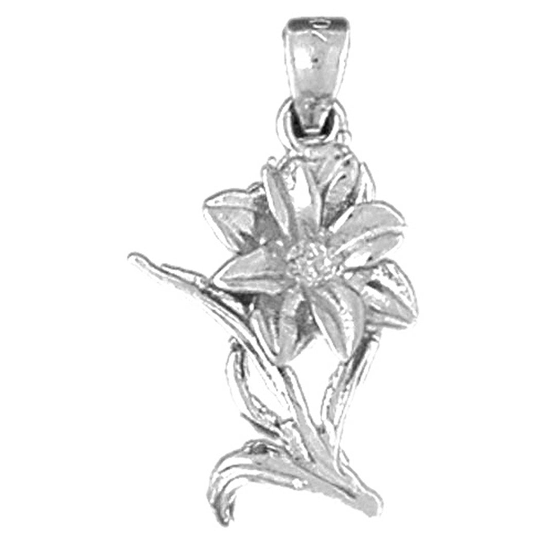 Sterling Silver Flower Pendant