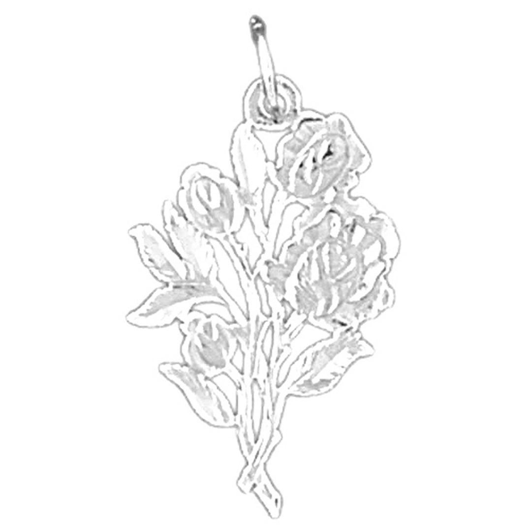 Sterling Silver Flower Pendant