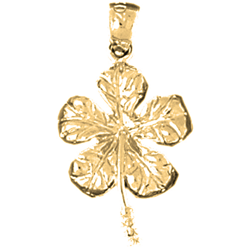 Yellow Gold-plated Silver Flower Pendant