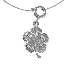 Sterling Silver Flower Pendant (Rhodium or Yellow Gold-plated)