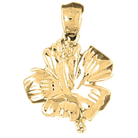 Yellow Gold-plated Silver Flower Pendant