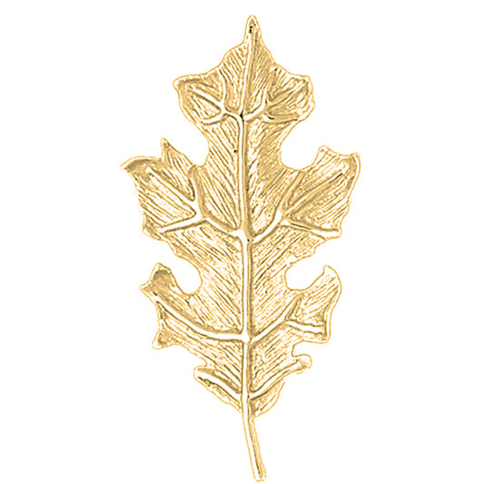 10K, 14K or 18K Gold Oak Leaf Pendant