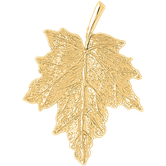 10K, 14K or 18K Gold Maple Leaf Pendant