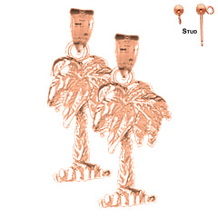 14K or 18K Gold Palm Tree Earrings