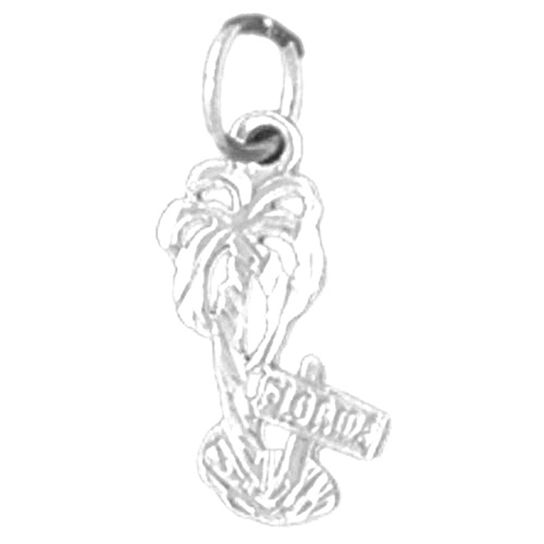 Sterling Silver Palm Tree Pendant