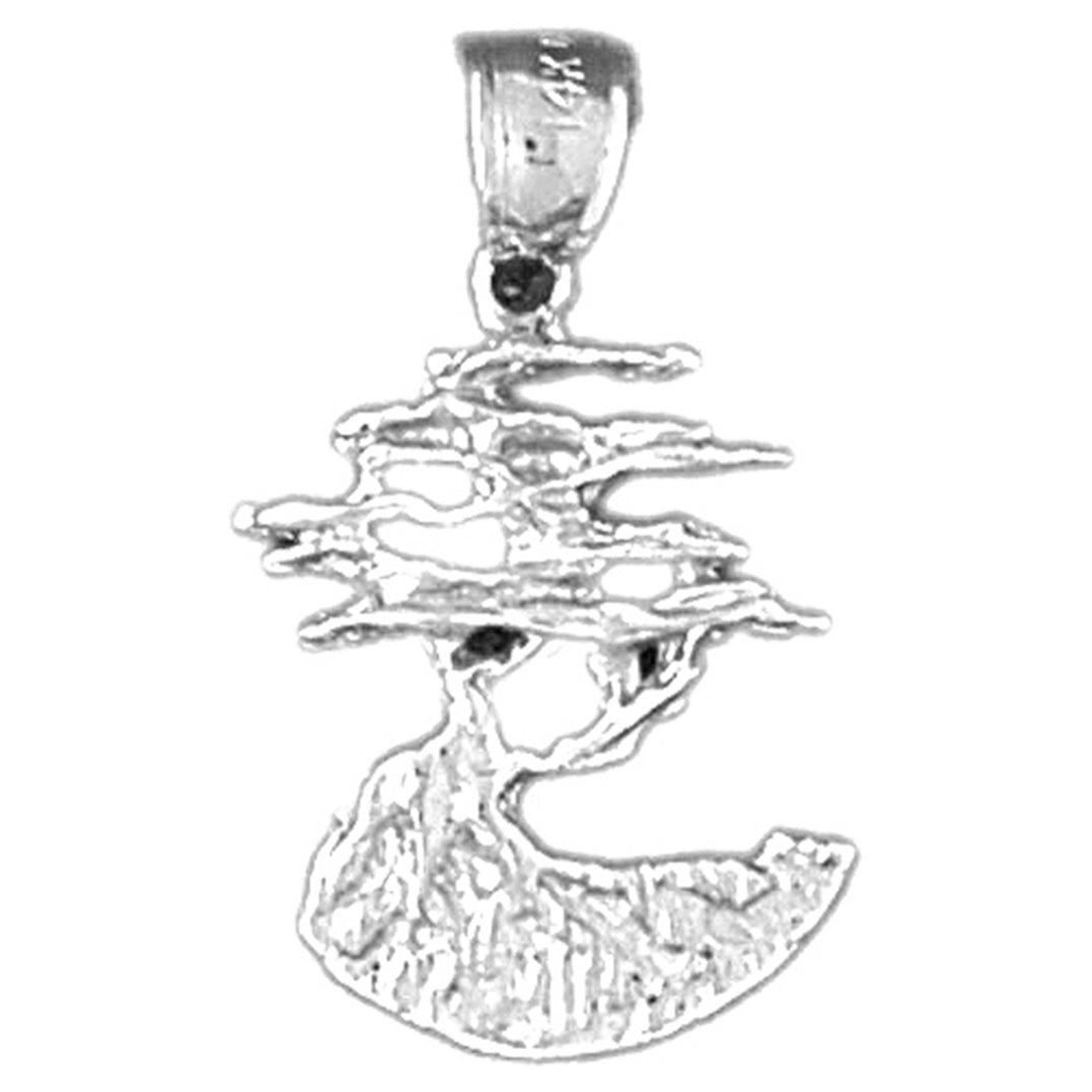 Sterling Silver Cedar Tree Pendant