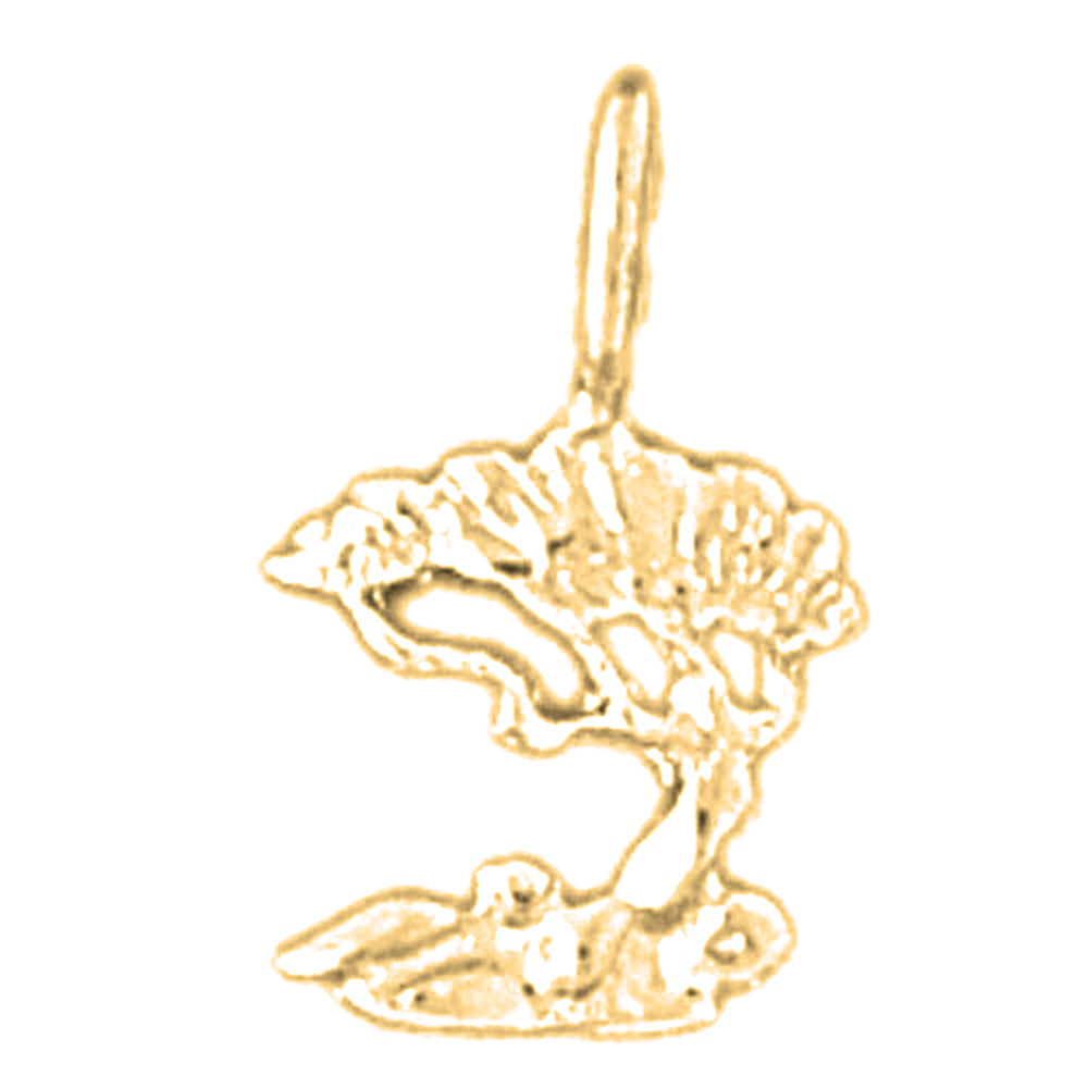 Yellow Gold-plated Silver Cedar Tree Pendant