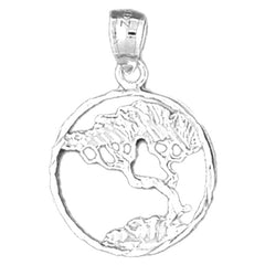 Sterling Silver Cedar Tree Pendant