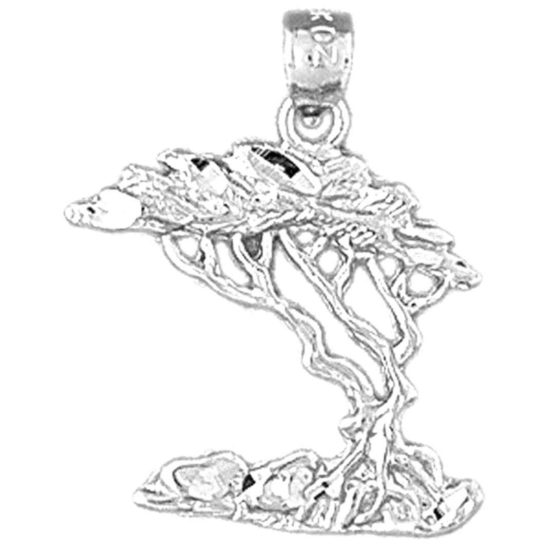 Sterling Silver Cedar Tree Pendant