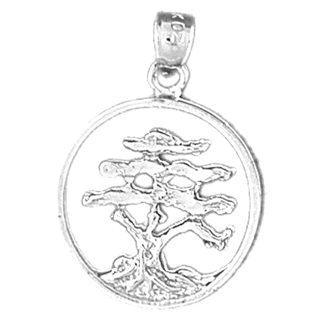 Sterling Silver Cedar Tree Pendant