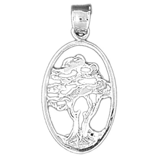 Sterling Silver Cedar Tree Pendant