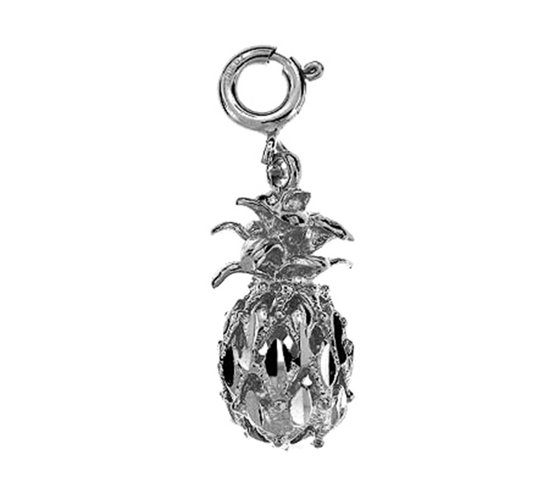 Sterling Silver 3D Pineapple Pendant