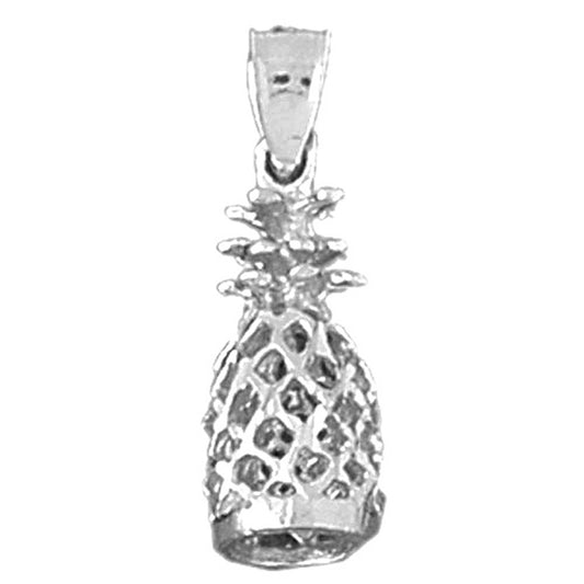 Sterling Silver 3D Pineapple Pendant