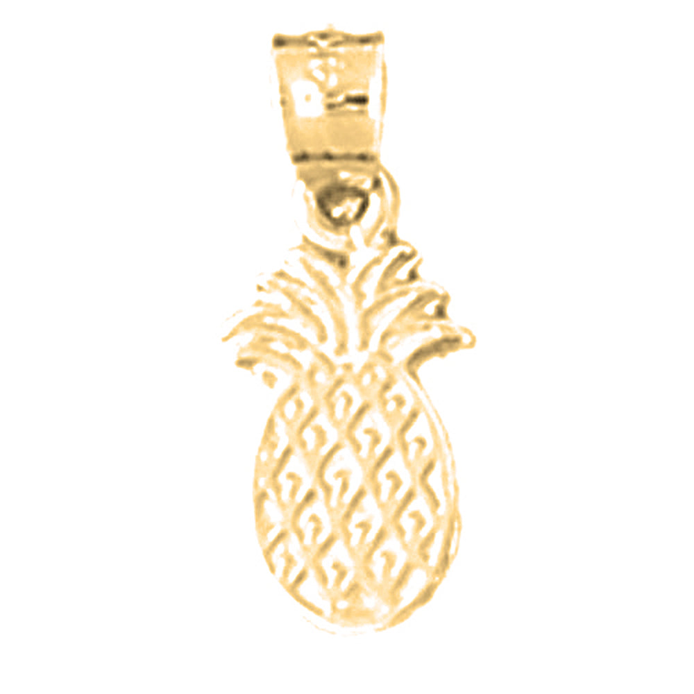 Yellow Gold-plated Silver Pineapple Pendant