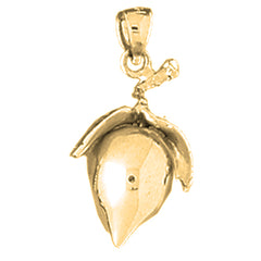 Yellow Gold-plated Silver 3D Pendant