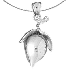 Sterling Silver 3D Pendant (Rhodium or Yellow Gold-plated)