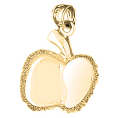 Yellow Gold-plated Silver Apple Pendant