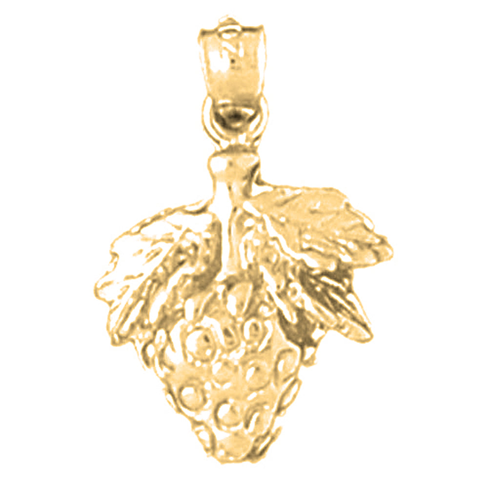 Yellow Gold-plated Silver Strawberry Pendant