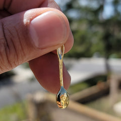 Löffelanhänger aus Sterlingsilber (rhodiniert oder gelbvergoldet)