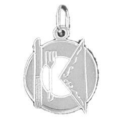 Sterling Silver Dinner Setting Pendant