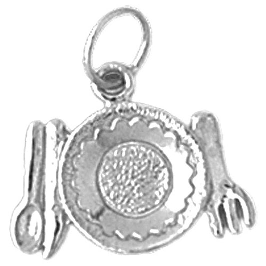 Sterling Silver Dinner Setting Pendant